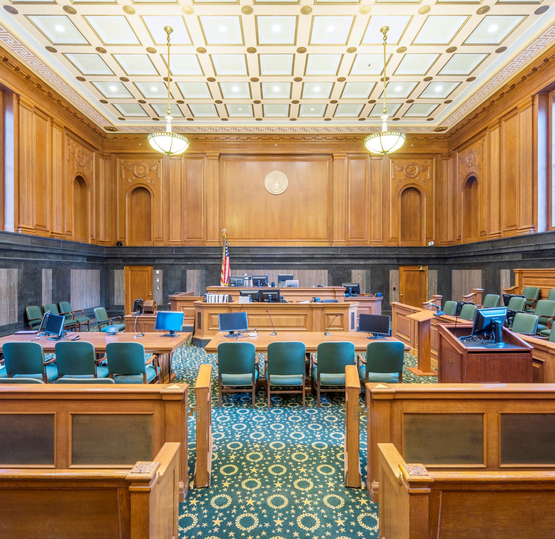 Interior courtroom