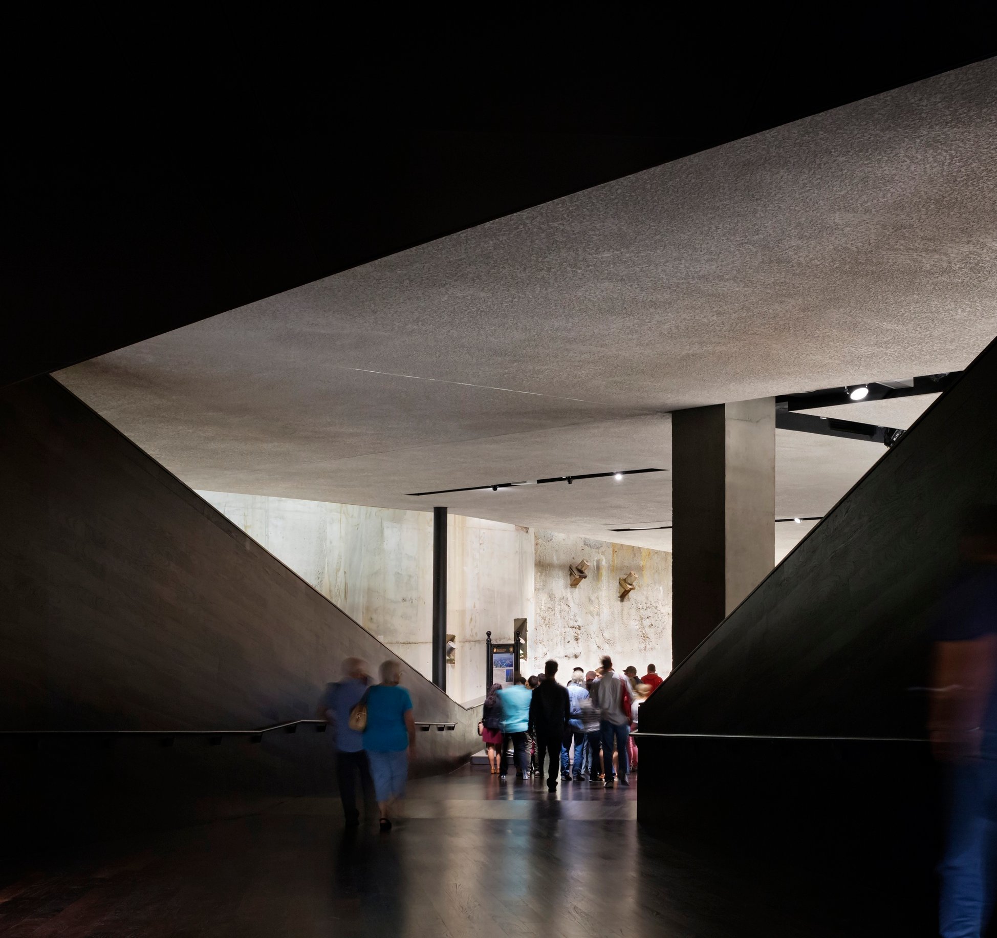 Museum interior with architectural details.