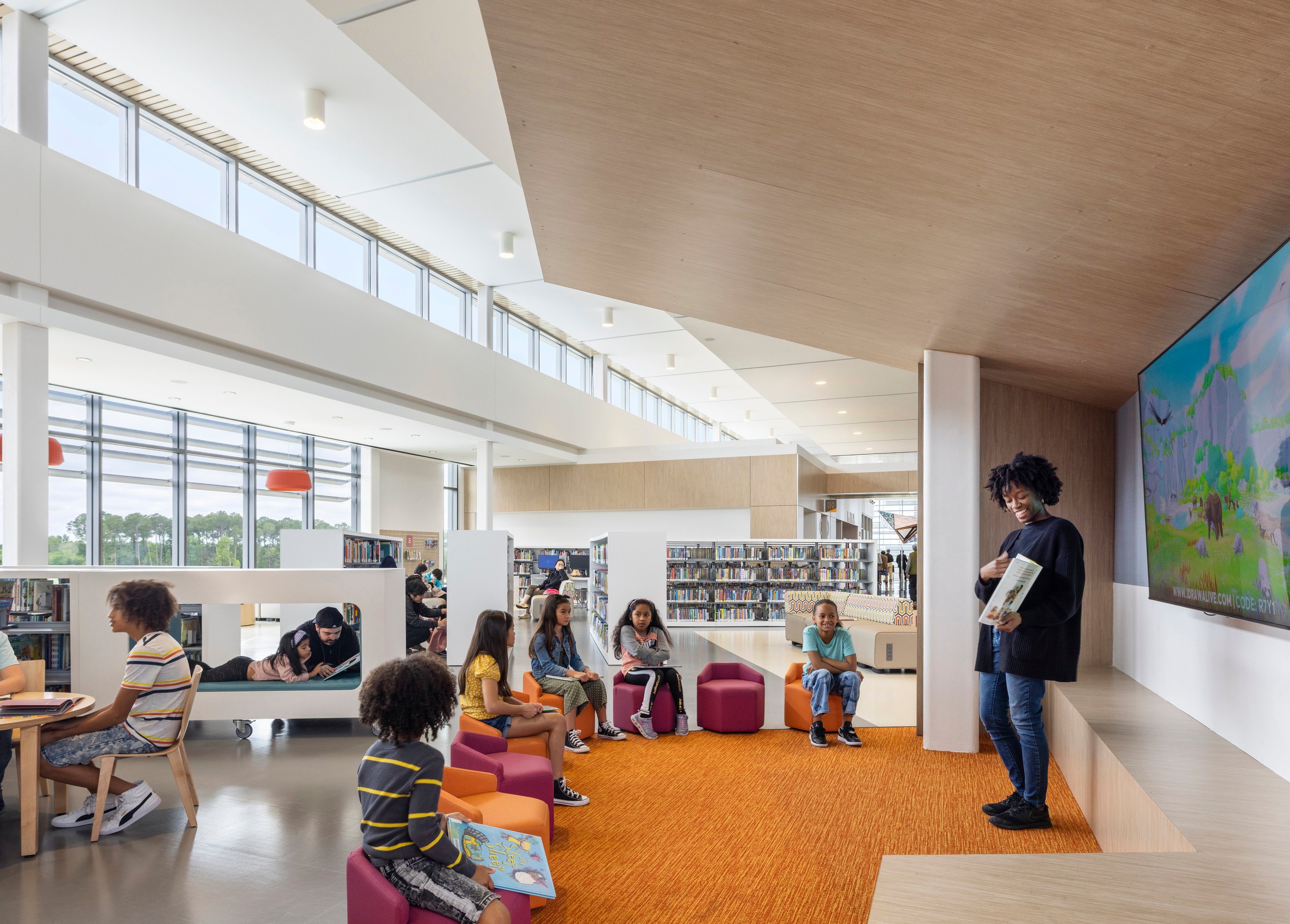 Children’s reading stage.