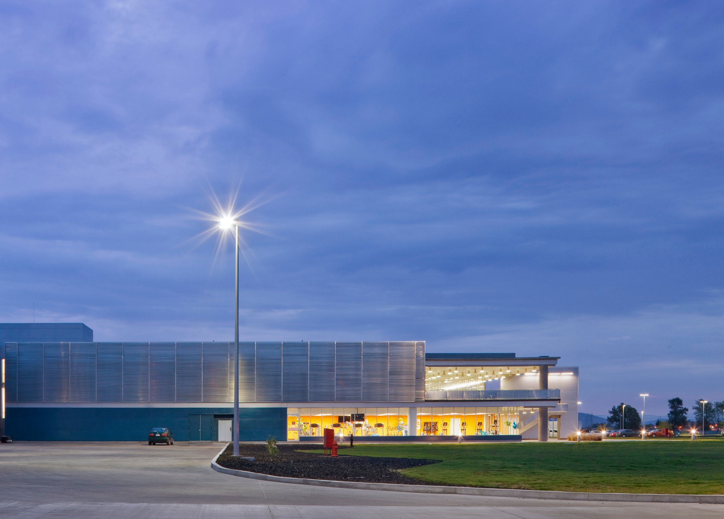 Gillette PM Photo EXT Admin Building with Tanks Dusk PR