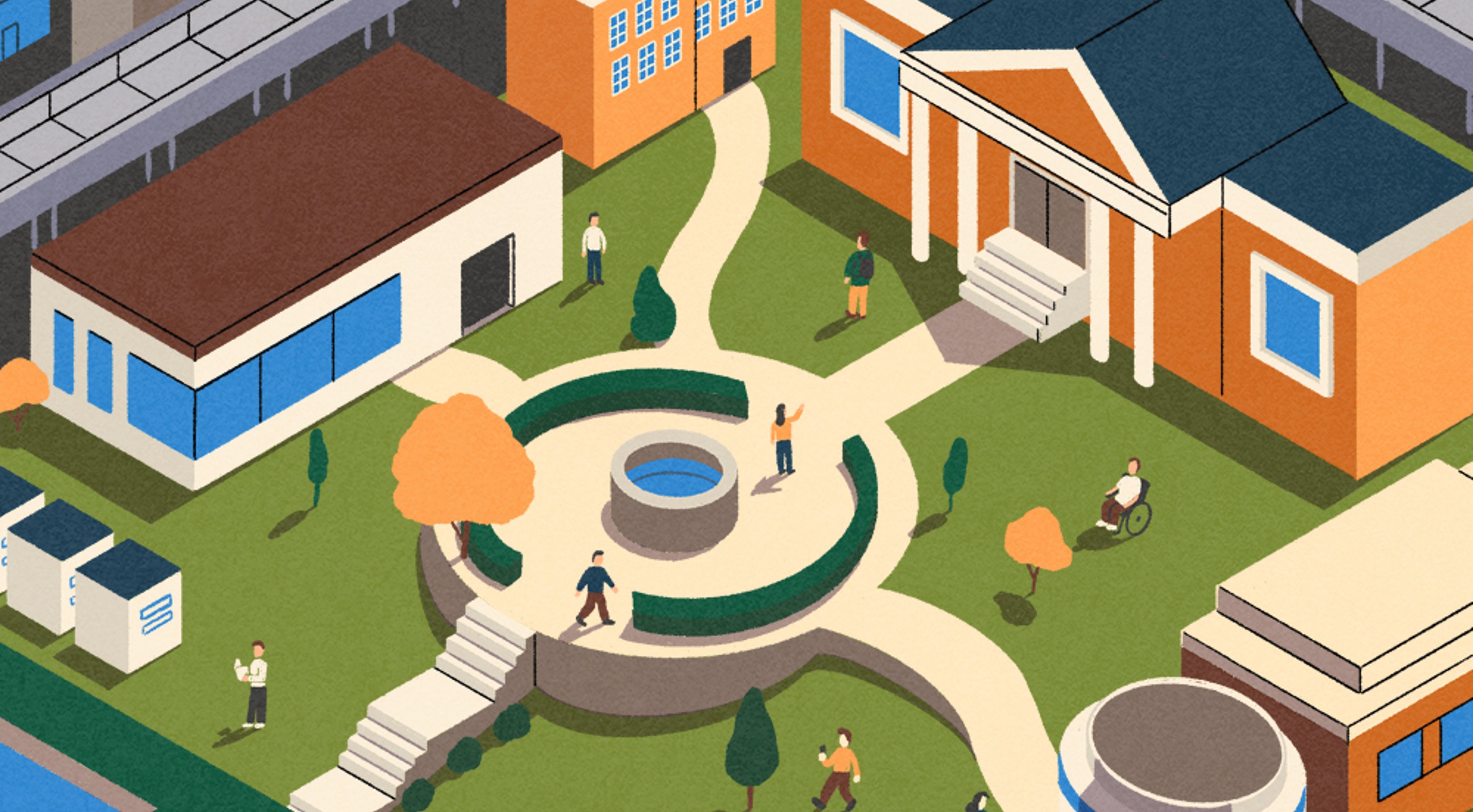 Illo page Campus community 1000