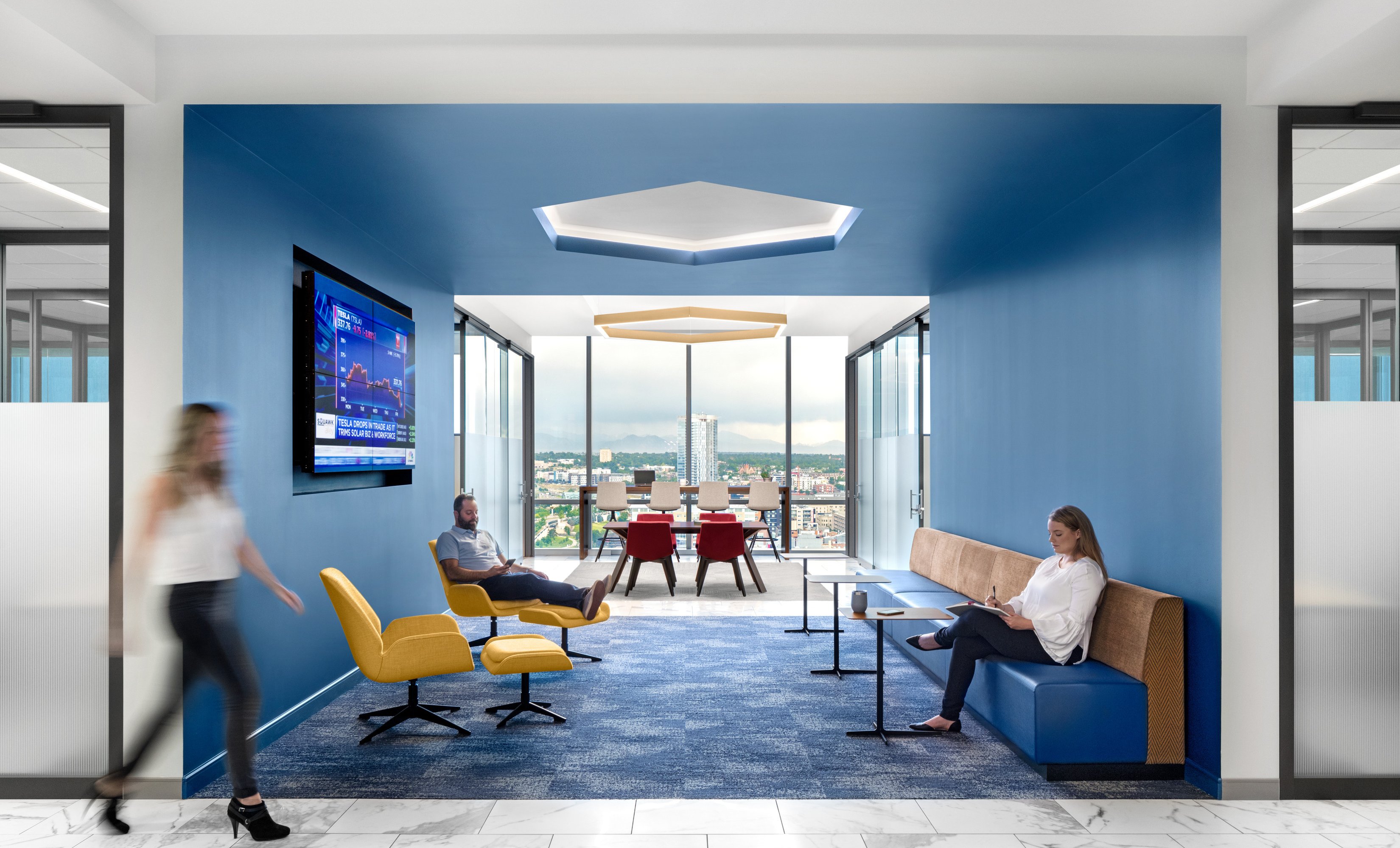 Interior lobby area of office
