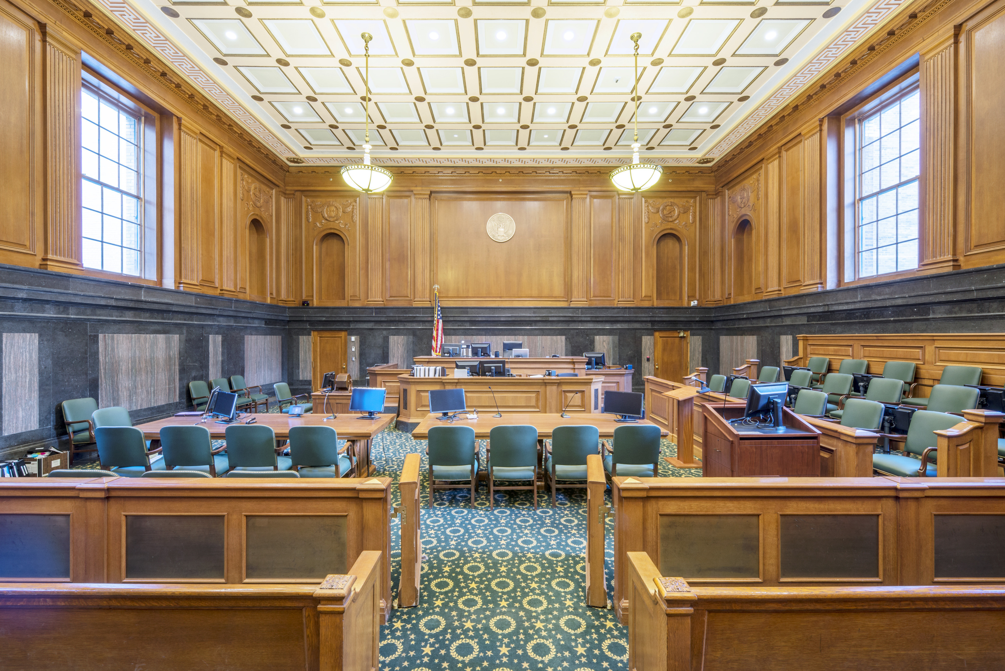 Interior courtroom